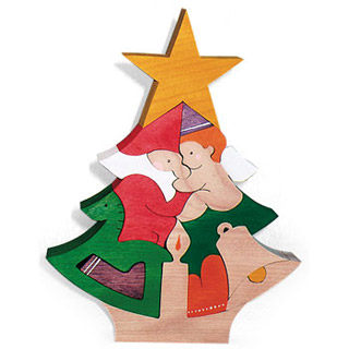 クリスマスの組み木