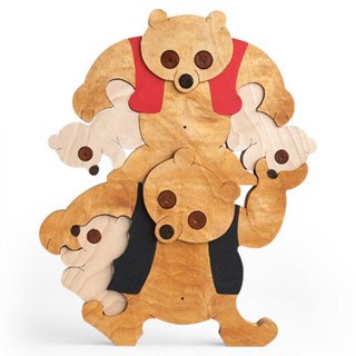 タヌキの組み木