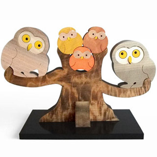 縁起ものの組み木