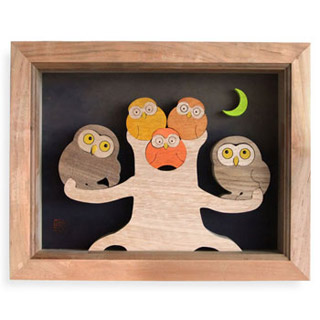 縁起ものの組み木